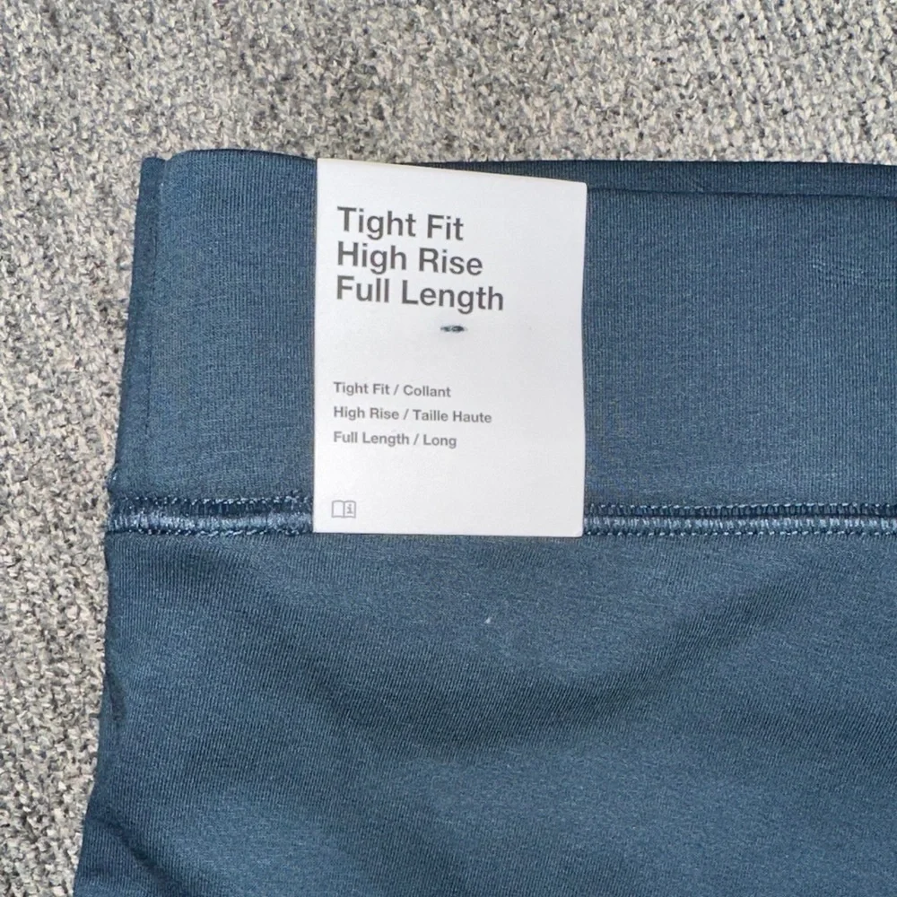 Nike Dark Teal Leggings with White Logo Accent - Picture 2 of 5